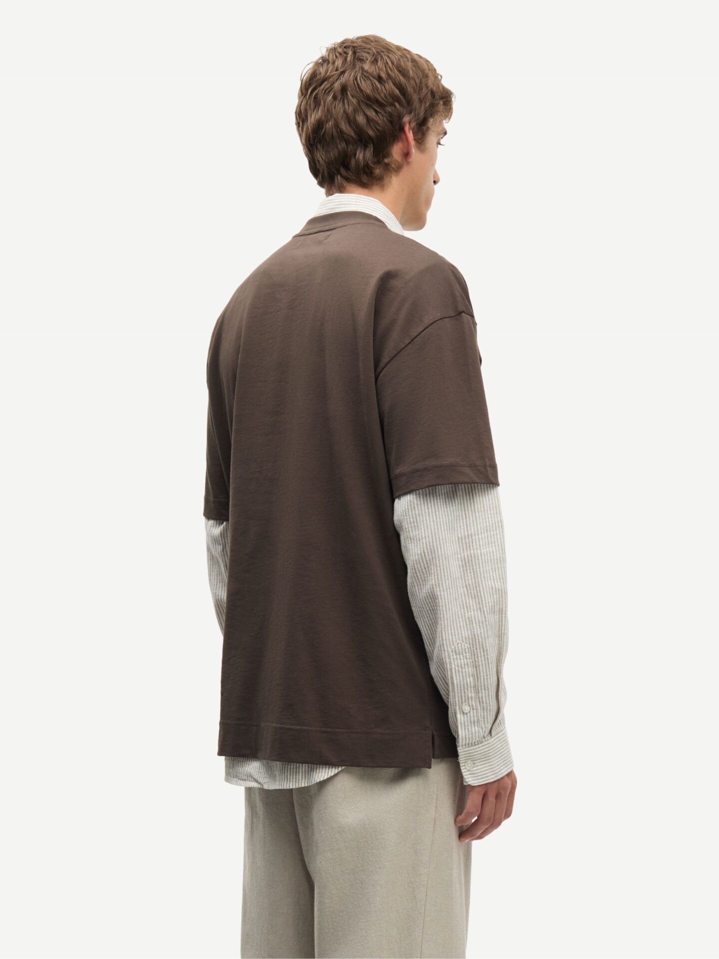 Brązowy t-shirt Joel Samsøe Samsøe