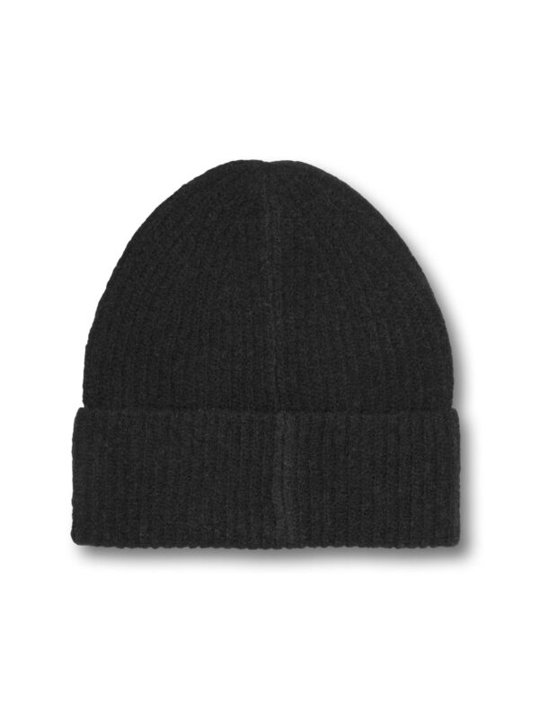 Czarna czapka Samsøe Samsøe Sapia Beanie tył