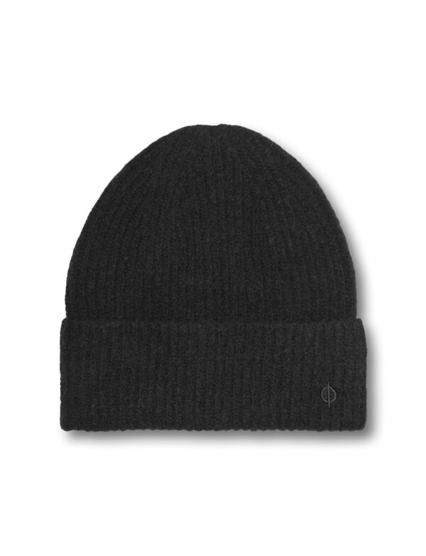 Czarna czapka Samsøe Samsøe Sapia Beanie przód